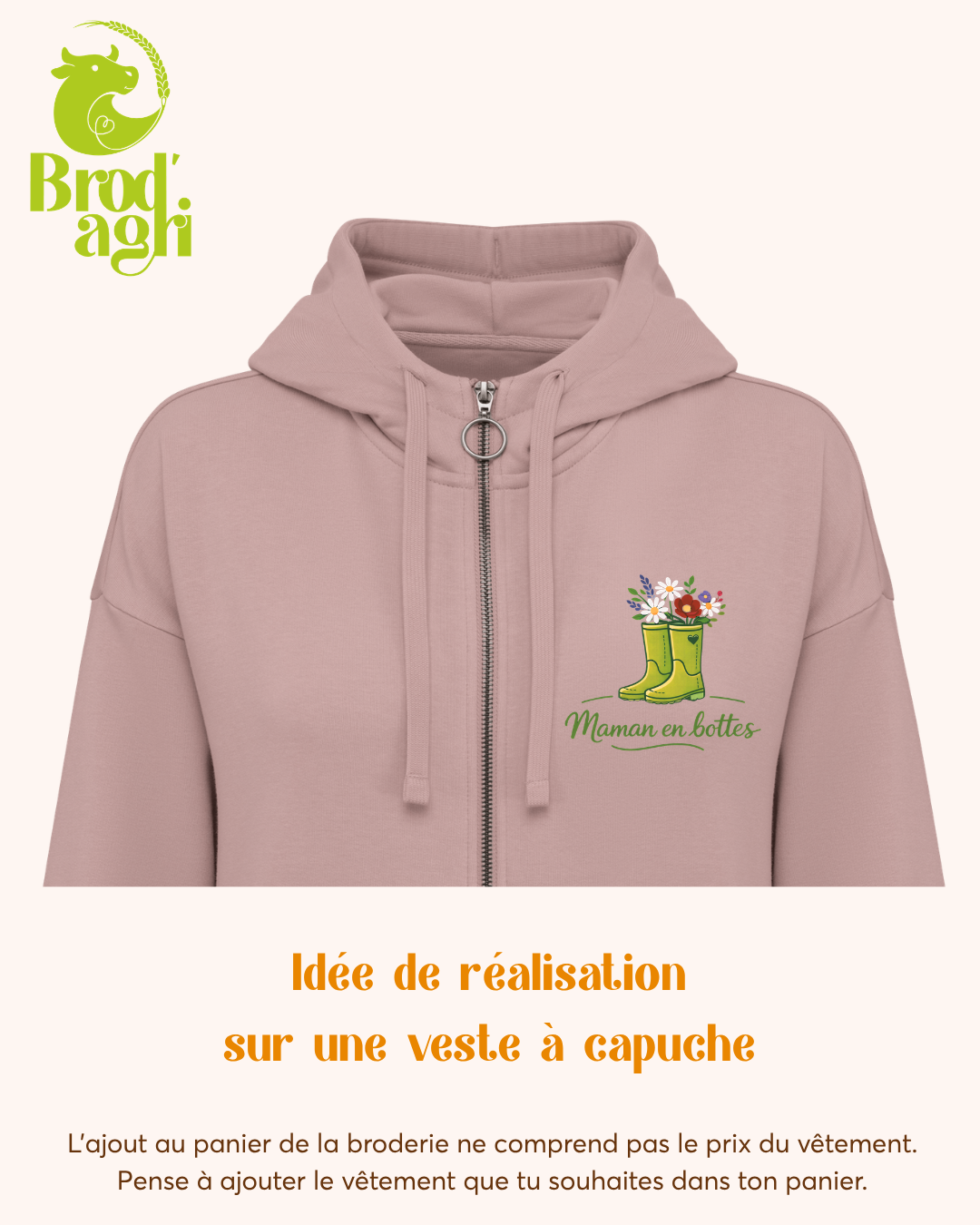 Broderie "Maman en bottes"