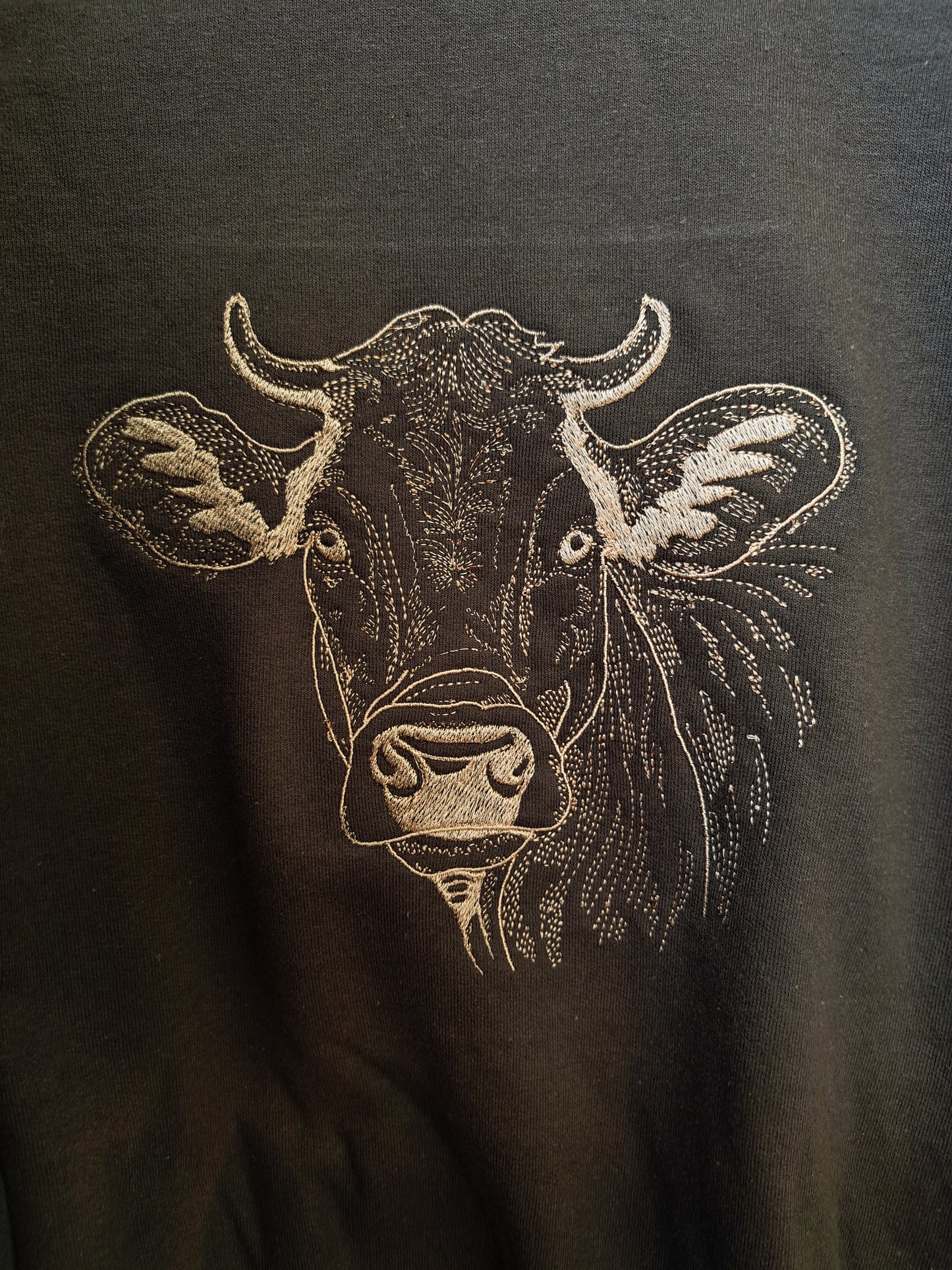 Pull chocolat vache L (XL femme)