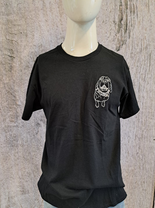 T-shirt homme L broderie cœur chien