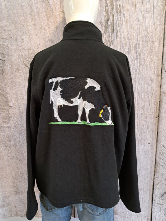 Veste polaire taille XL (XXL femme) vache prim holstein