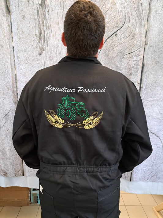 Combinaison de travail/ Cotte homme noire taille XL agriculteur passionné
