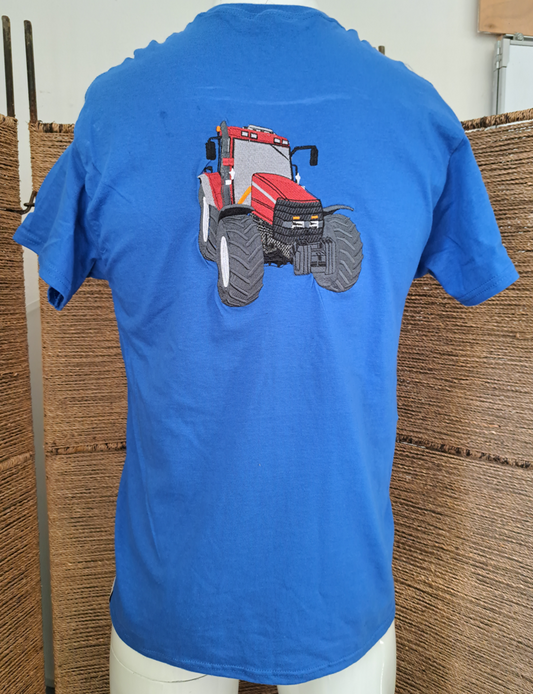 T-shirt homme broderie dos tracteur