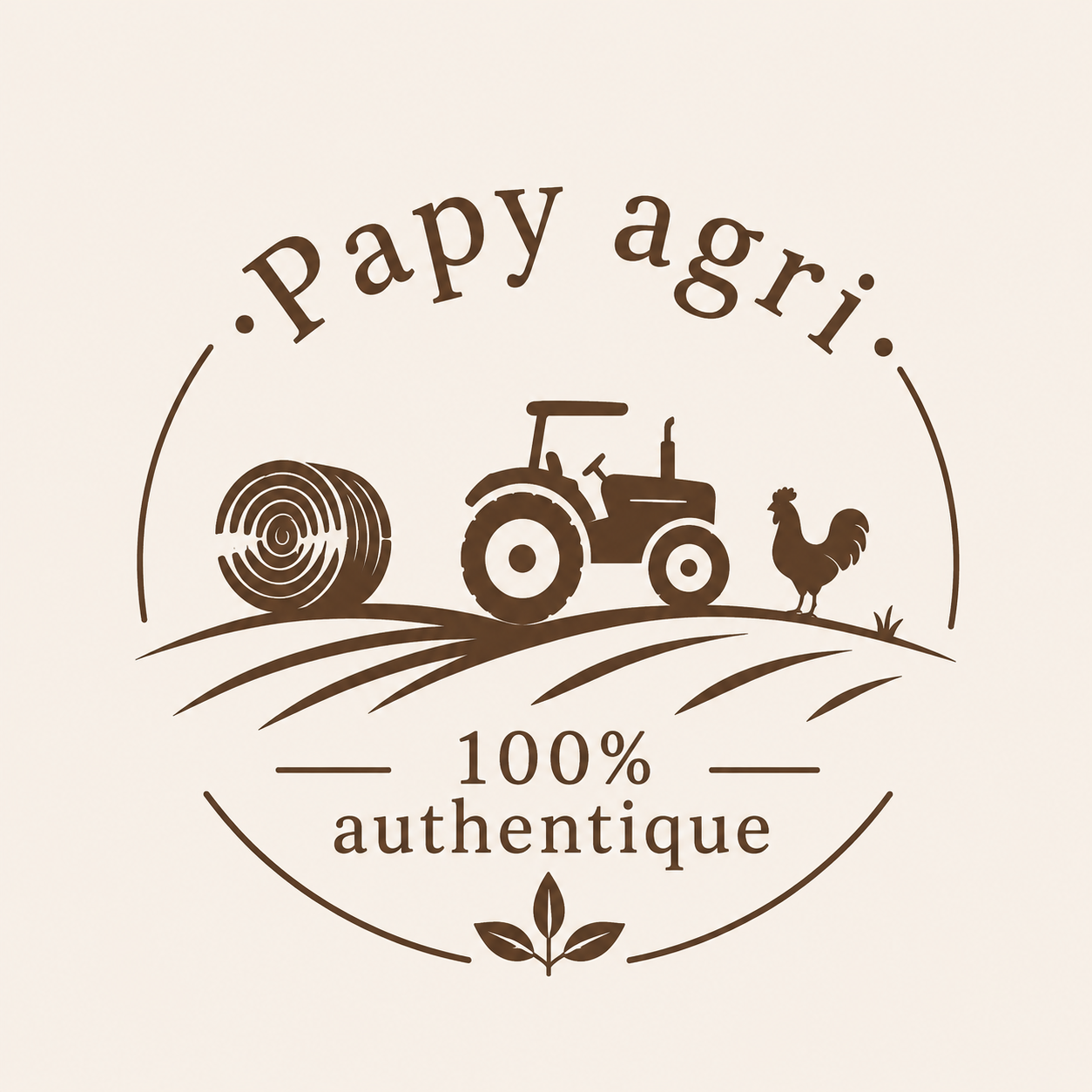 Broderie "Papy agri 100% authentique"