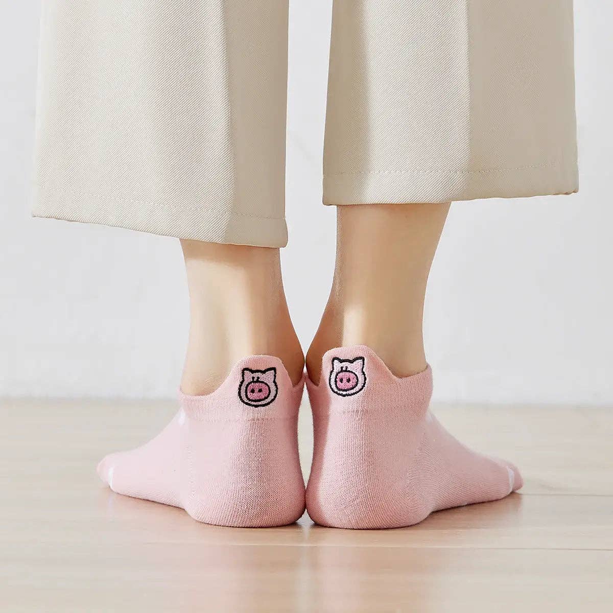 Lot de 5 Chaussettes Languette Petit Cochon Femme I 35-41