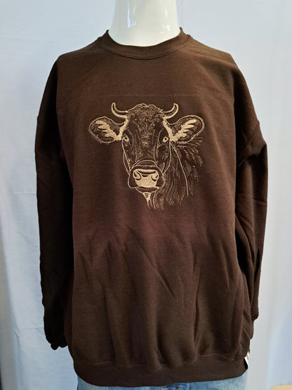 Pull chocolat vache L (XL femme)