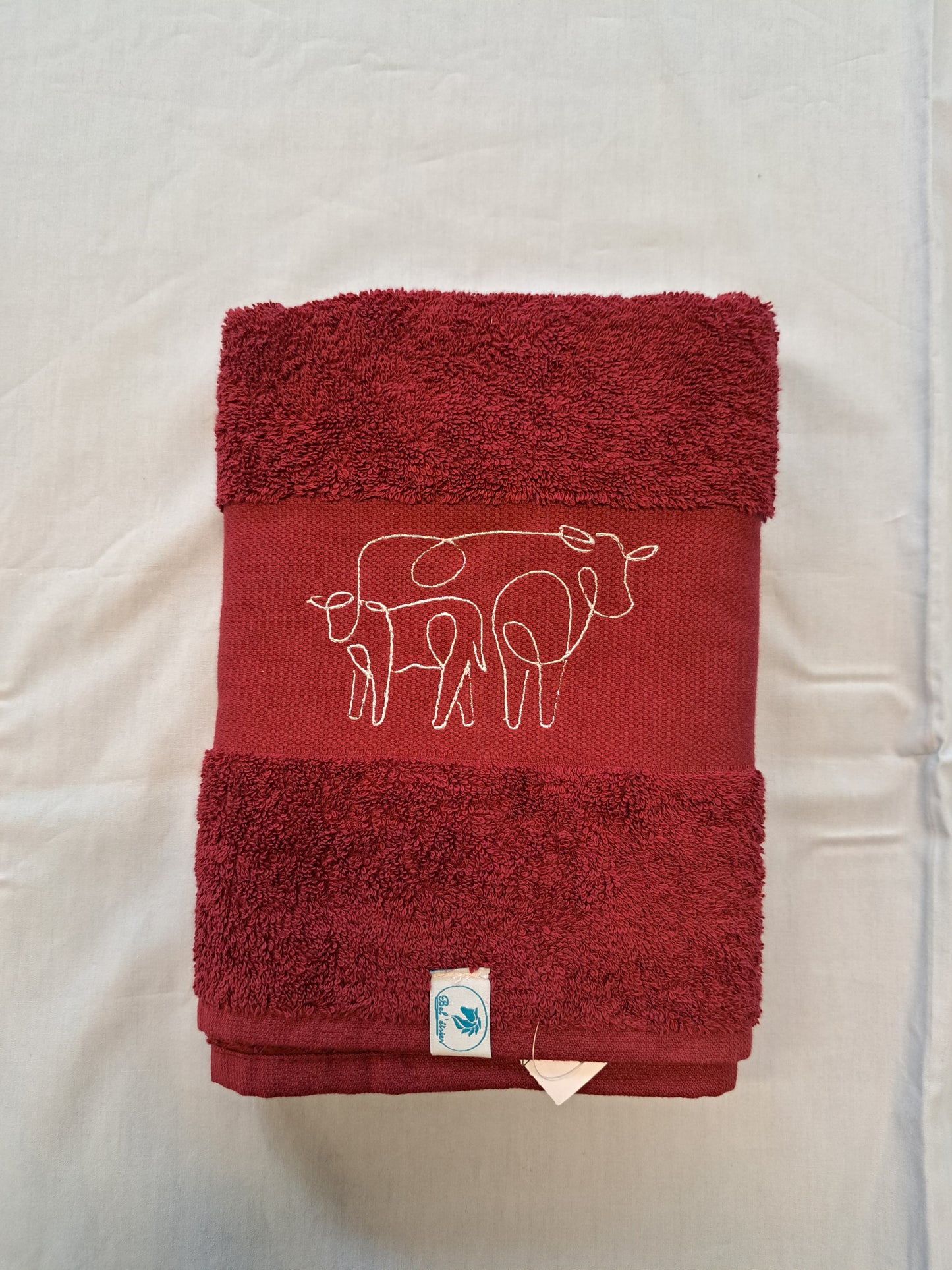 Serviette brodée