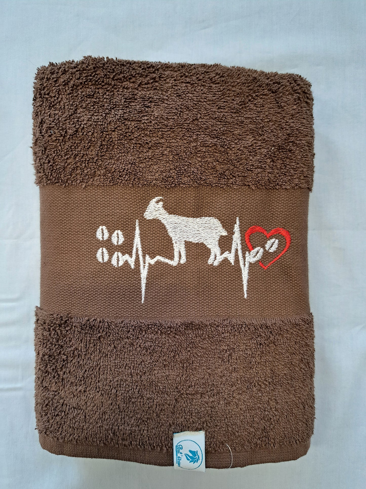 Serviette brodée