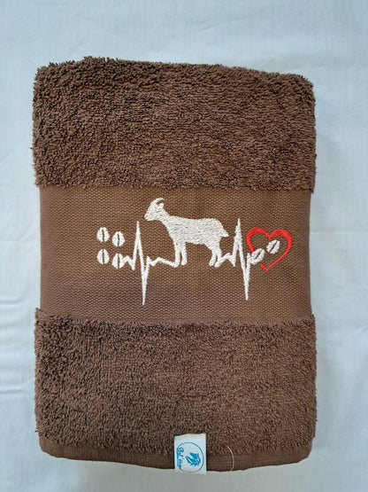 Serviette brodée