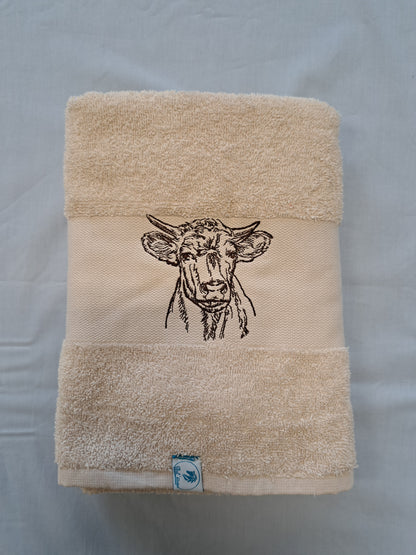 Serviette brodée