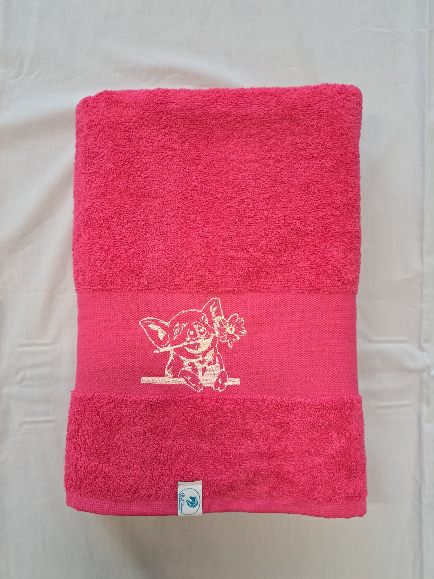 Serviette brodée