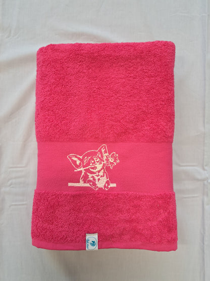 Serviette brodée