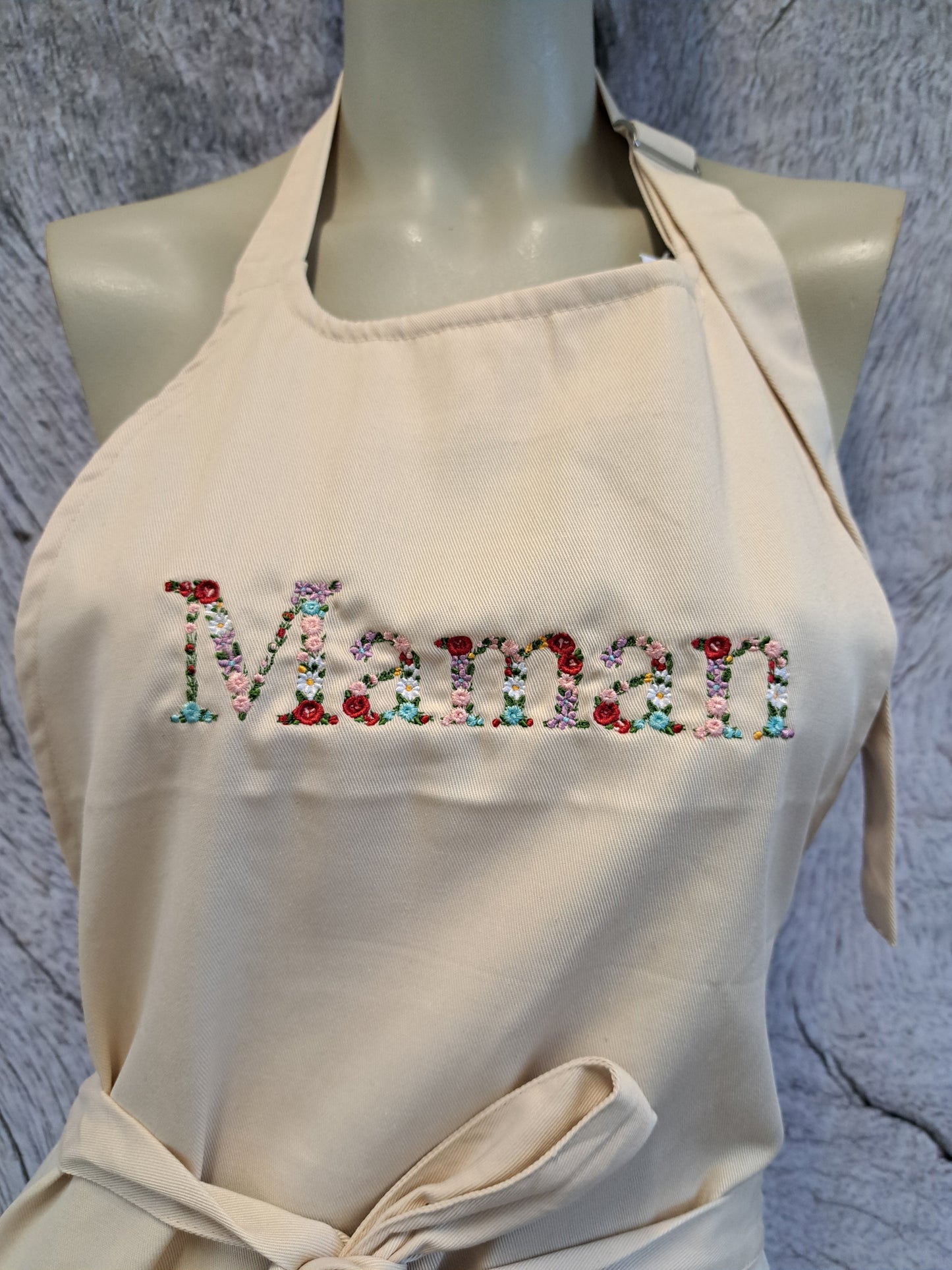 Tablier de cuisine Maman floral