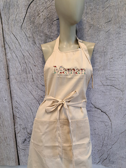 Tablier de cuisine Maman floral