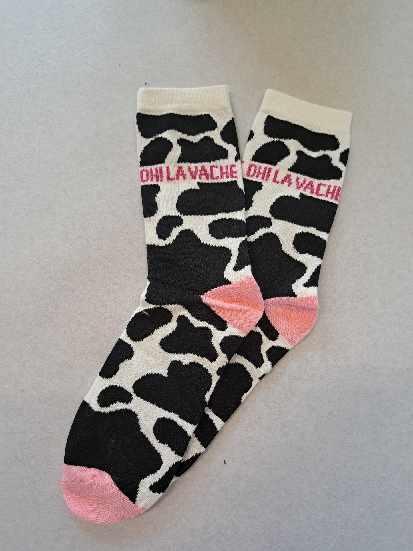 Chaussettes vache "OH LA VACHE !"