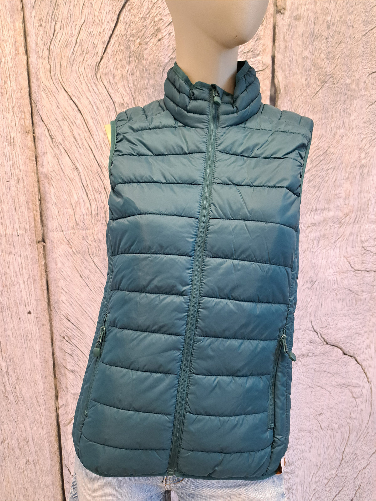Veste sans manches verte Limousine Femme T.S