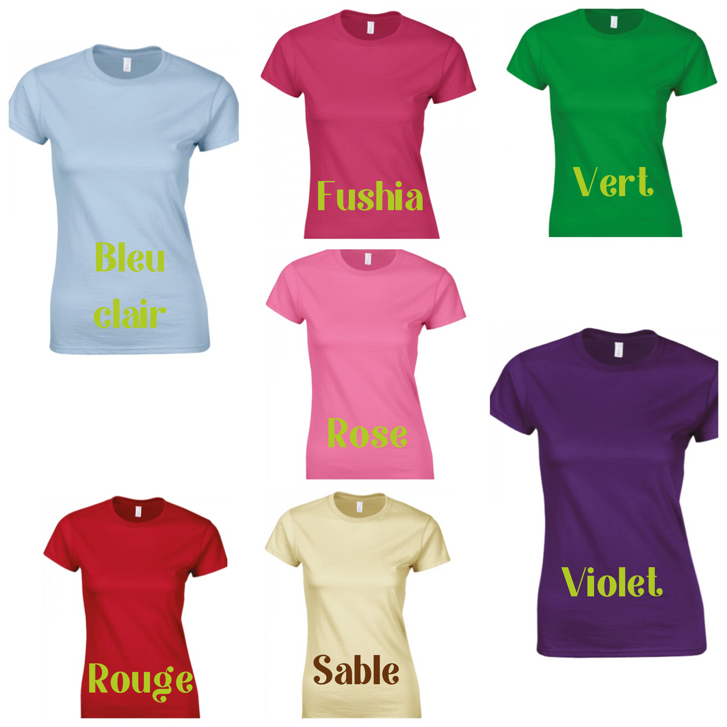 T-shirt col rond coupe femme