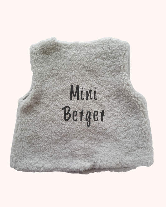 Veste sans manches mouton grise "Mini Berger(ère)"