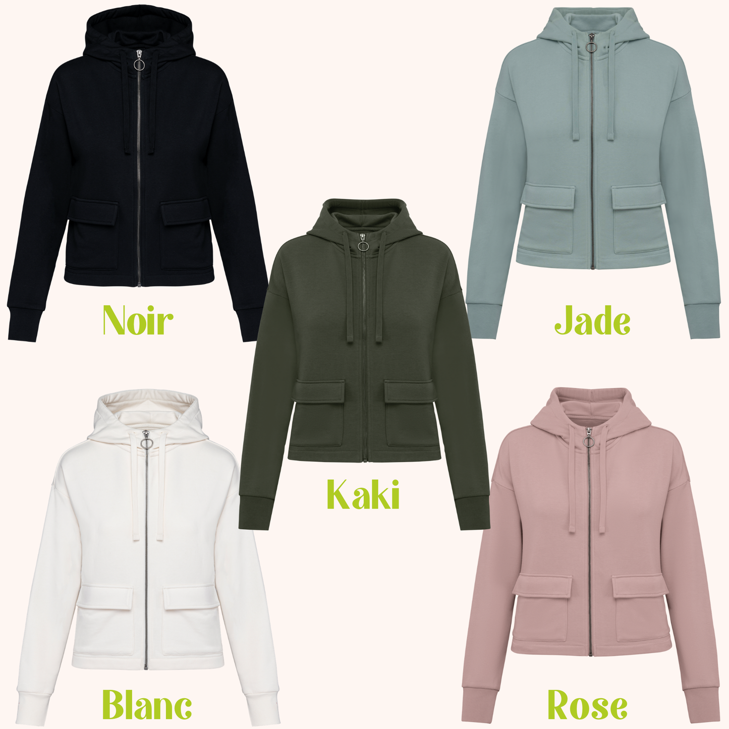 Veste zippée femme