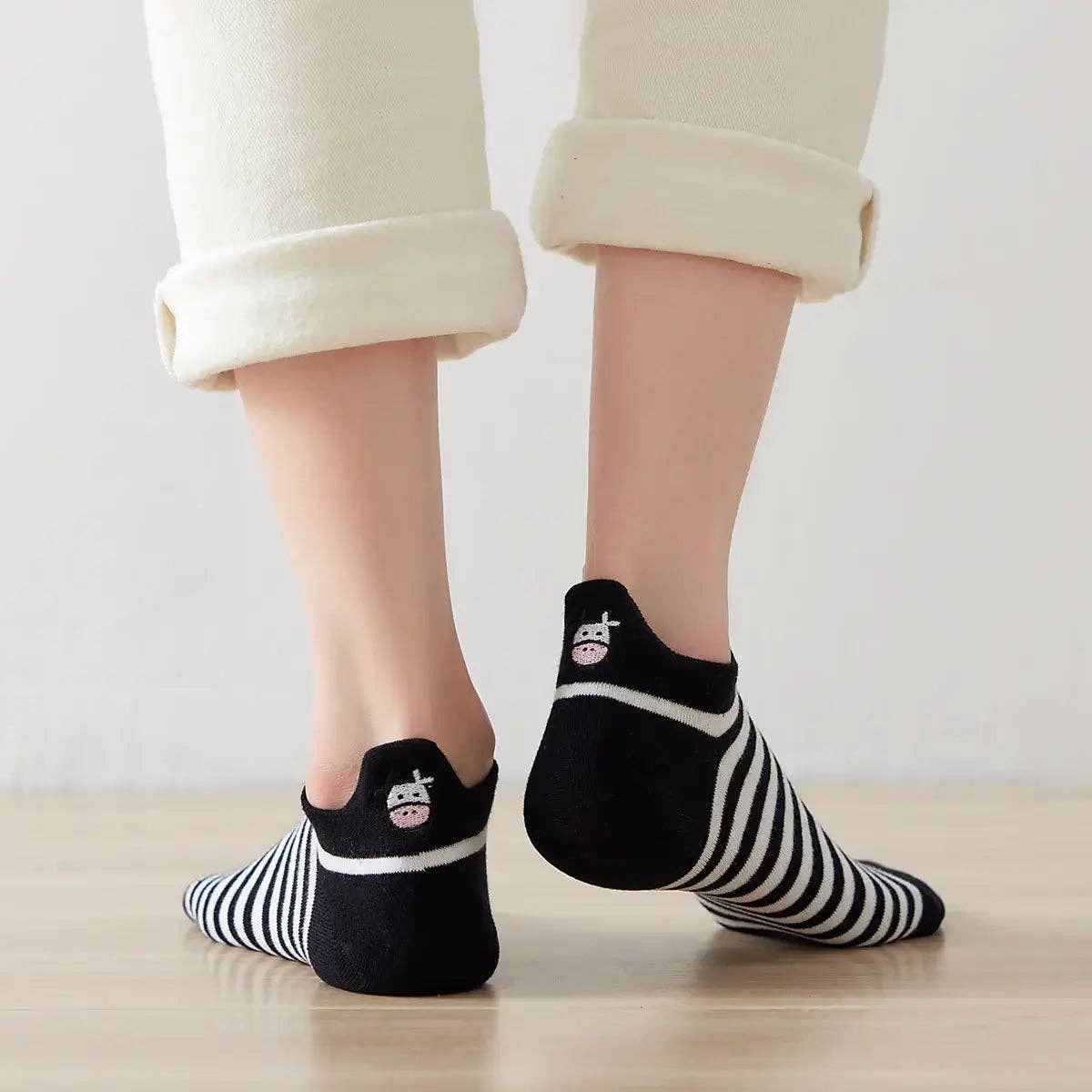 Lot de 4 Chaussettes Languette Vache Femme I 35-41