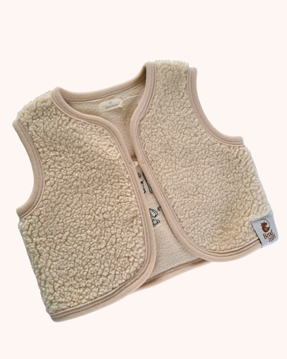 Veste mouton "Mini Bergère" Beige Taille 2 - 4 mois
