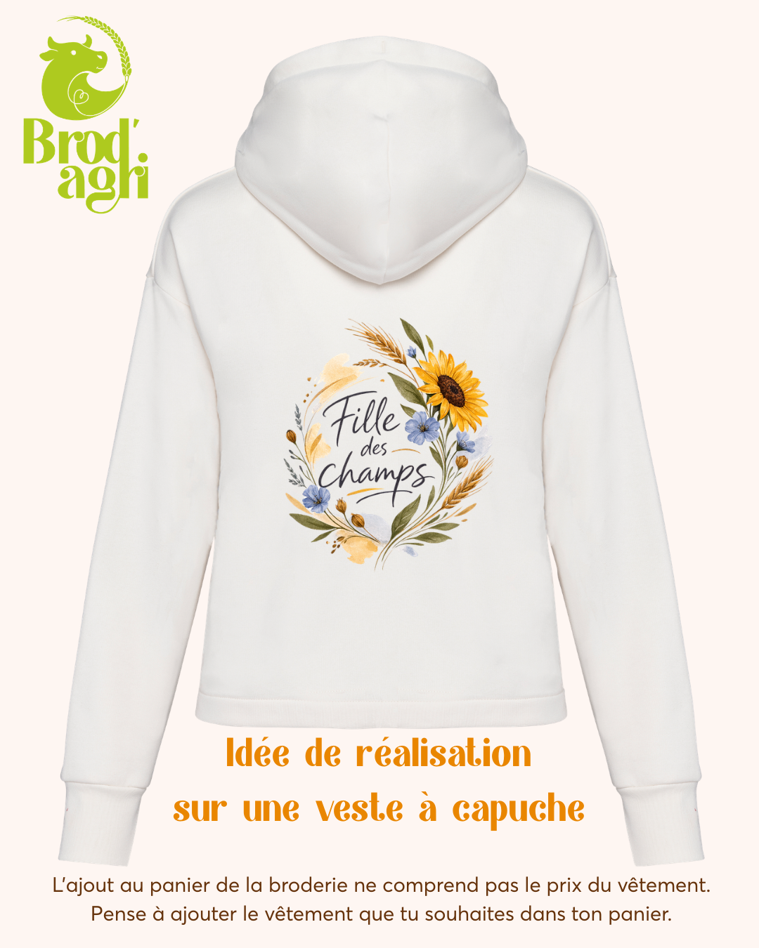 Broderie "Fille des champs"
