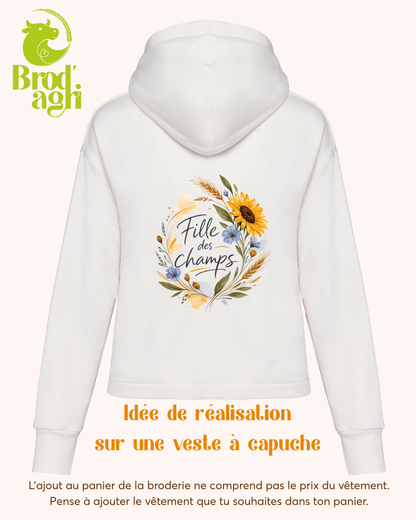 Broderie "Fille des champs"