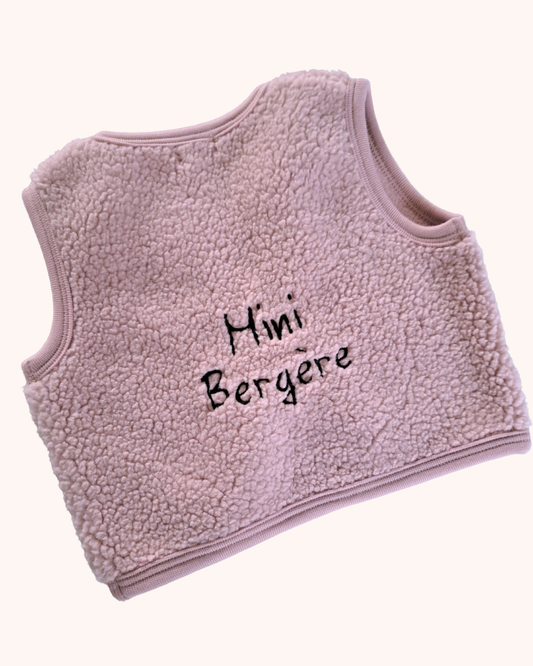 Veste mouton "Mini Bergère" Rose Taille 1 - 2 mois