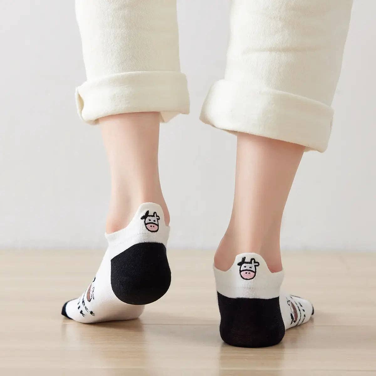 Lot de 4 Chaussettes Languette Vache Femme I 35-41