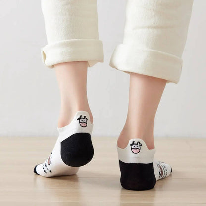 Lot de 4 Chaussettes Languette Vache Femme I 35-41