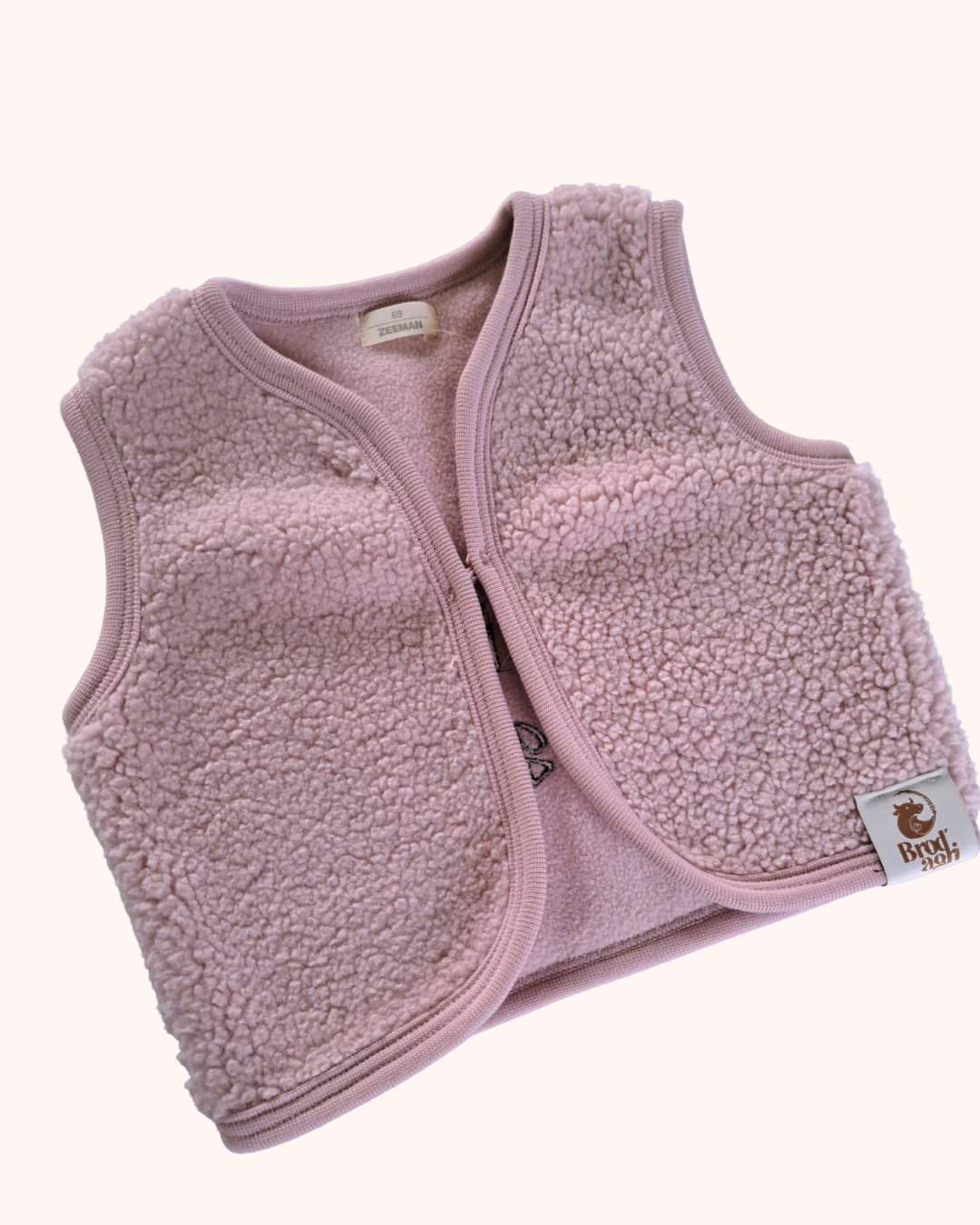 Veste mouton "Mini Bergère" Rose Taille 1 - 2 mois