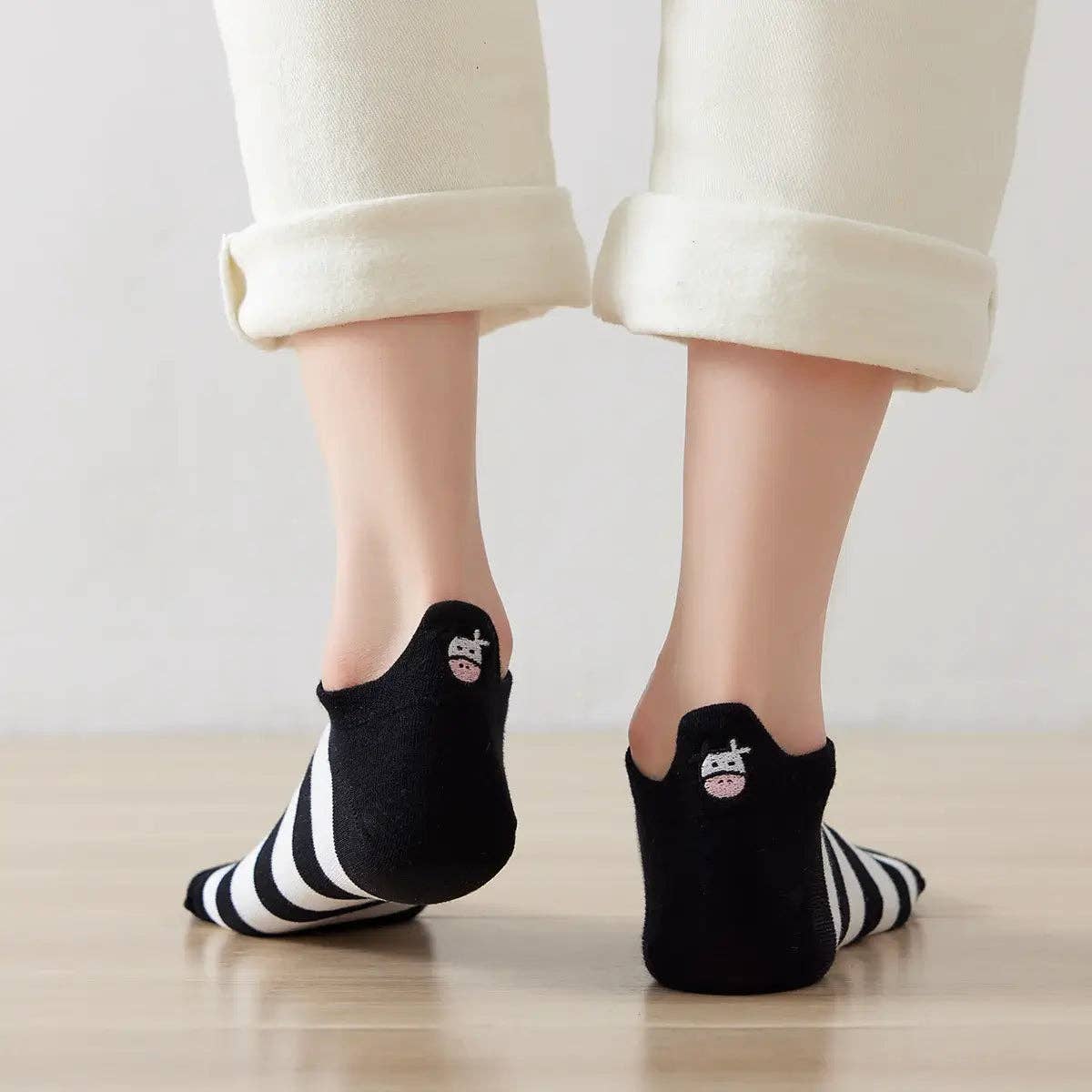 Lot de 4 Chaussettes Languette Vache Femme I 35-41