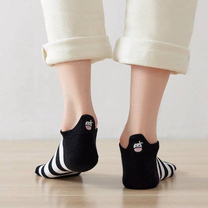 Lot de 4 Chaussettes Languette Vache Femme I 35-41