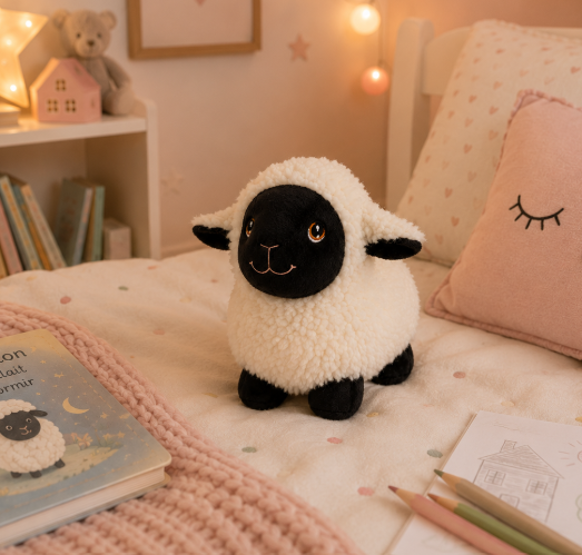Peluche Mouton noir 18cm