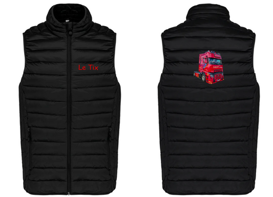 veste sans manches brodées camion le tix
