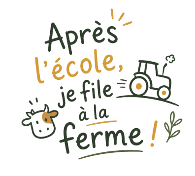 Broderie "Après l'école, je file à la ferme"