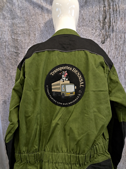 Combinaison vert taille M brodée