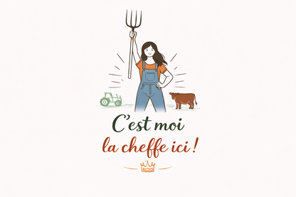 Broderie "C'est moi la cheffe ici !"