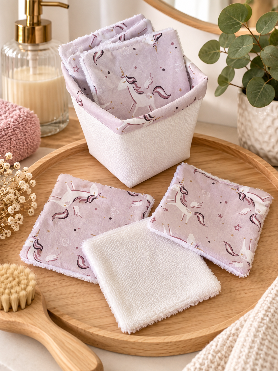 Panière et 6 lingettes
