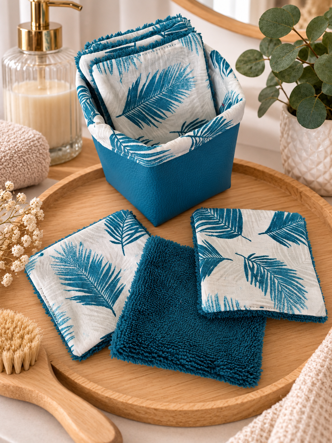 Panière et 6 lingettes