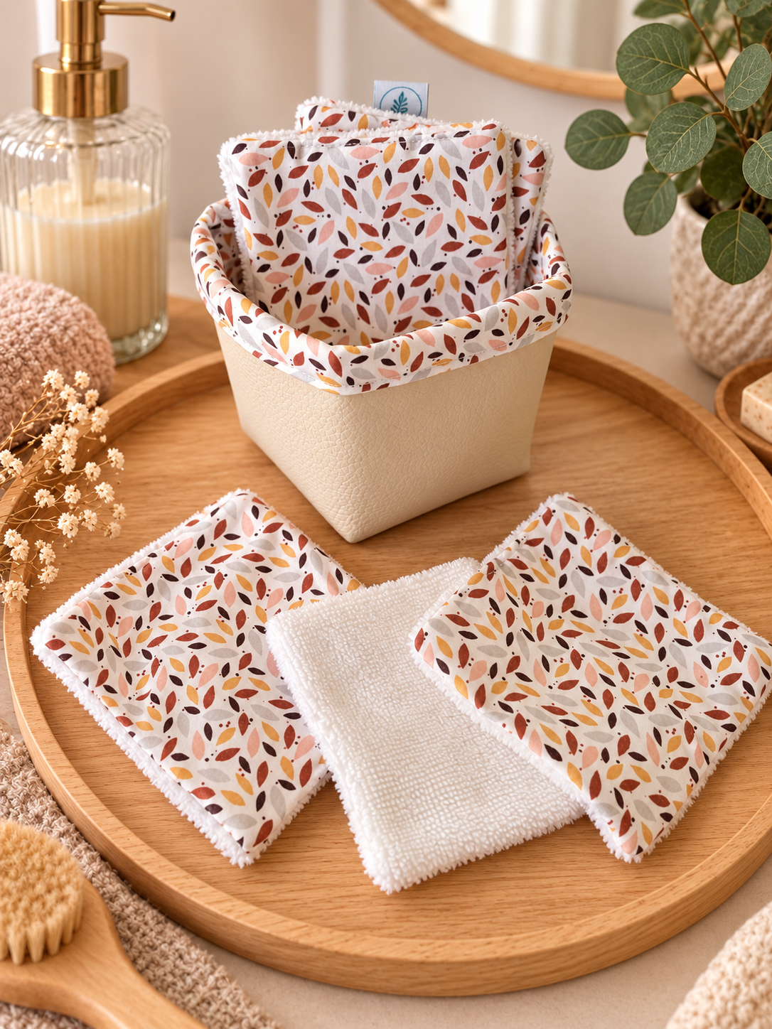 Panière et 6 lingettes