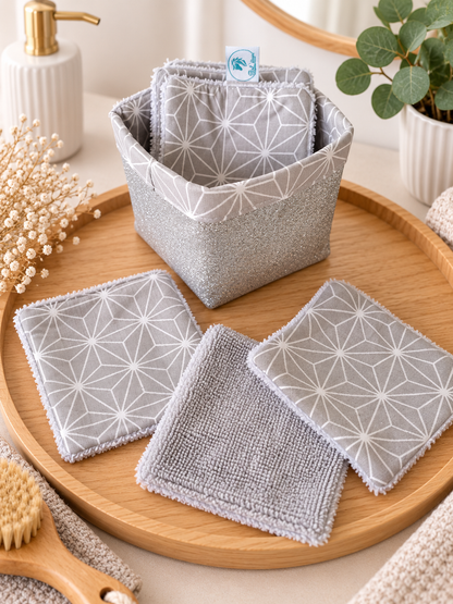 Panière et 6 lingettes