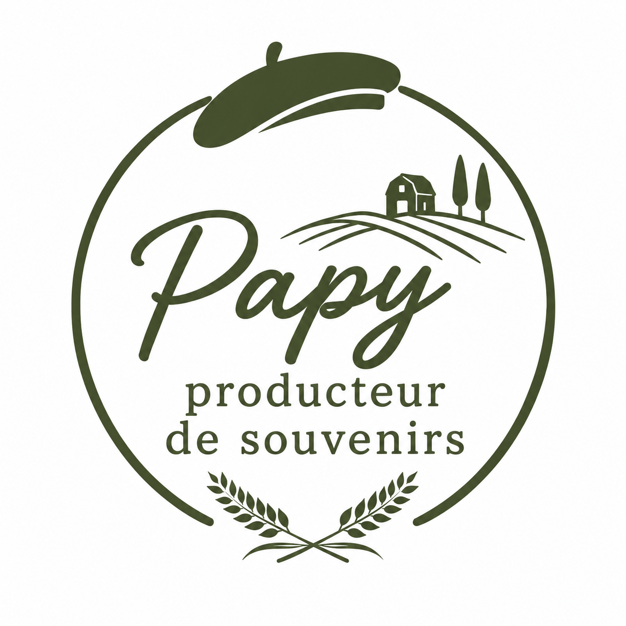 Broderie "Papy producteur de souvenirs"