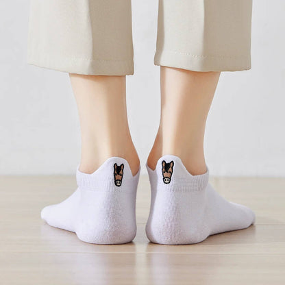 Lot de 4 Chaussettes Blanches Languette Cheval Femme I 35-41