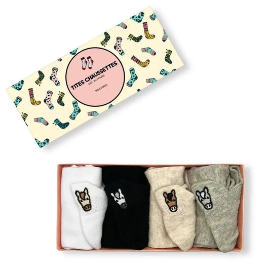Lot de 4 Chaussettes Languette Cheval Femme I 35-41