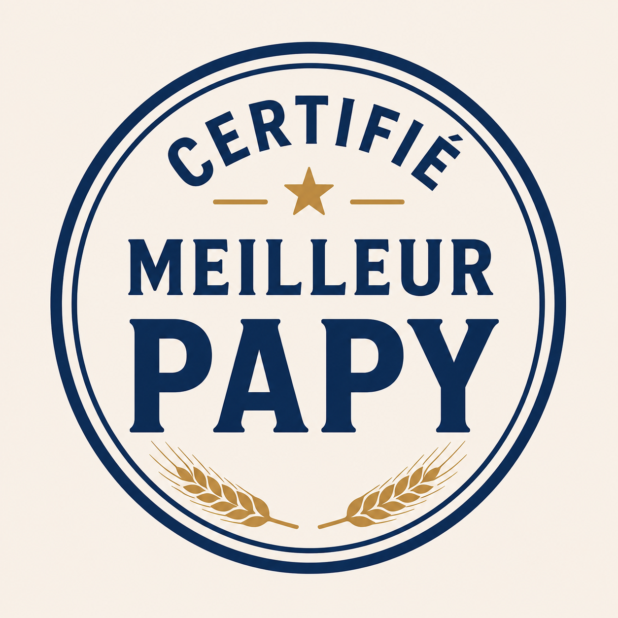 Broderie "Certifié meilleur papy"